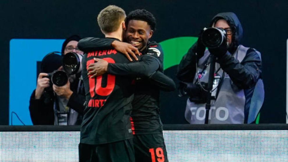 El Leverkusen ganó gracias al doblete de Tella. (Foto: Getty Images)